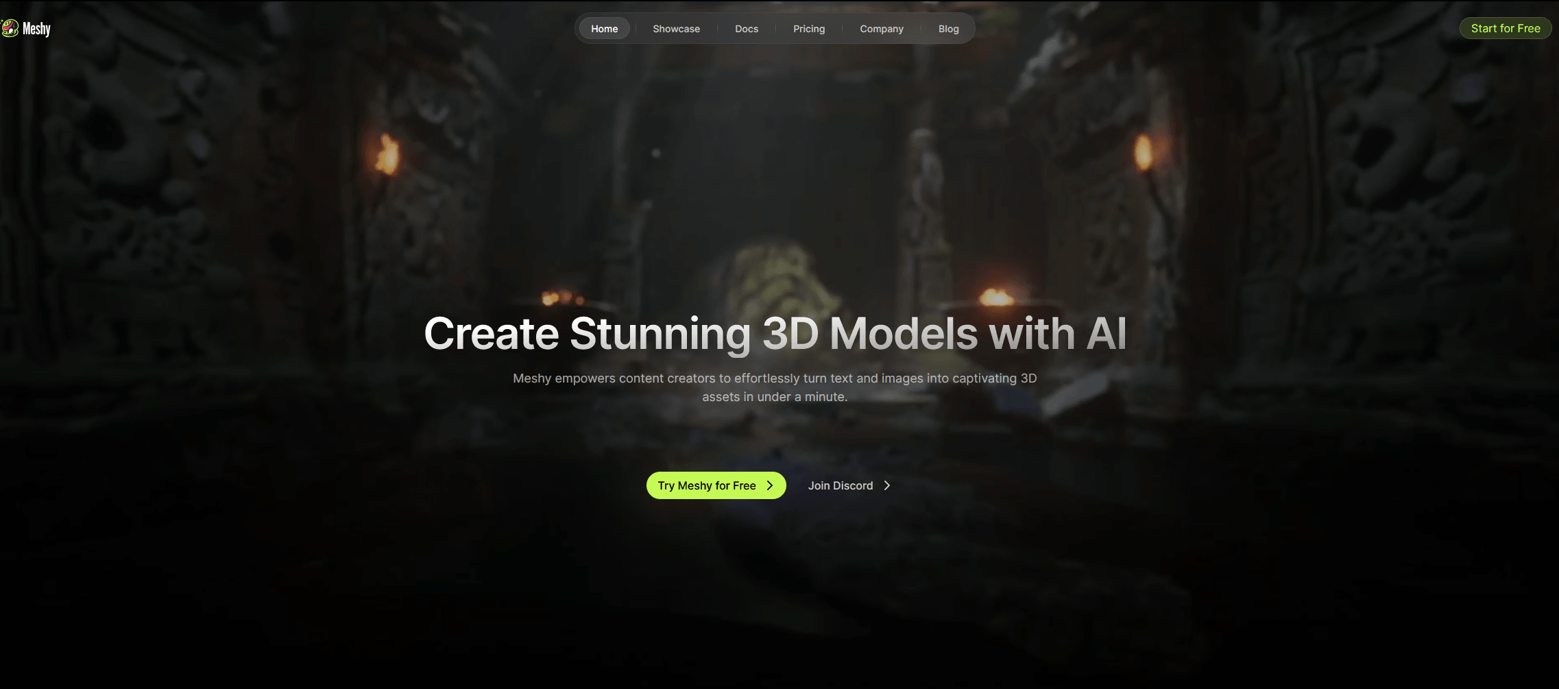 Meshy-人工智能AI 3D模型生成器 创建 3D 游戏资产的 AI 工具 配图