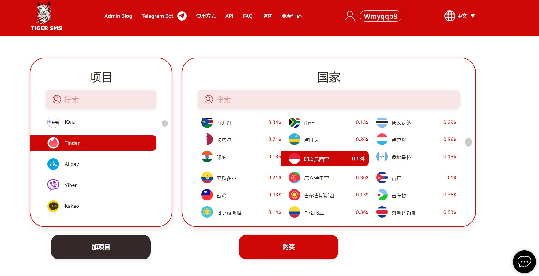 Tiger SMS全球任何国家手机接码平台 配图